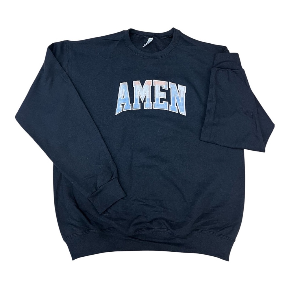 Jerzees Black Crewneck Men's Sweater